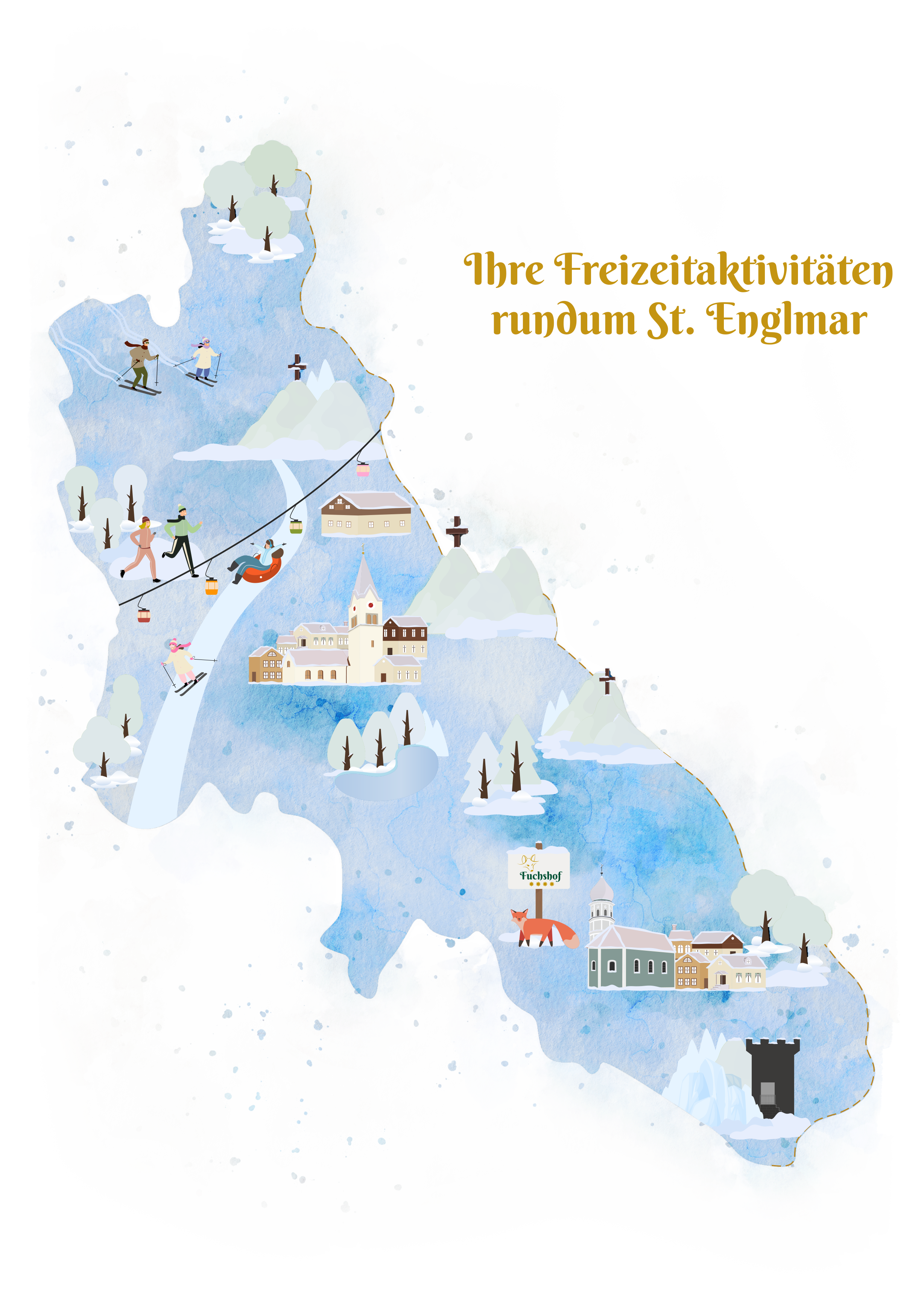 Landkarte Winteraktivitäten