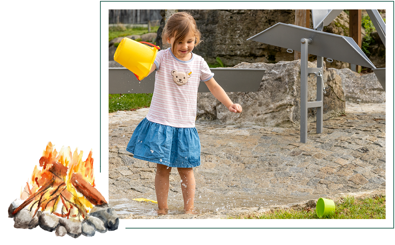 Kinder füttern Hühner